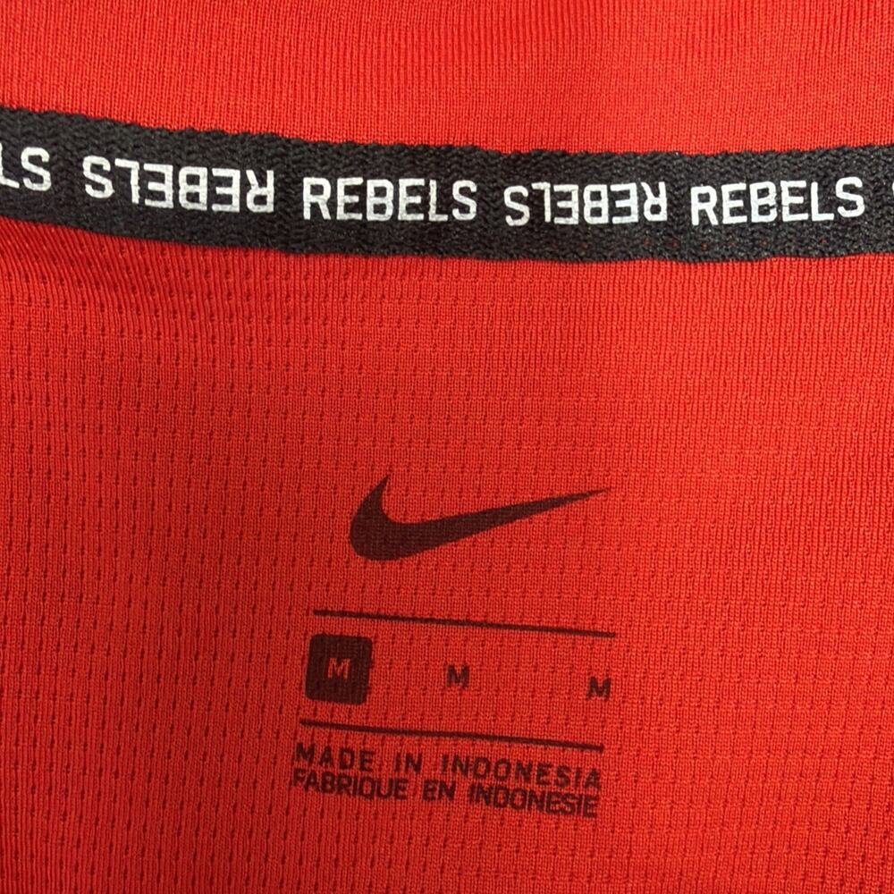 Ole Miss Rebels Nike Dri-Fit Mens POLO Medium RED jersey Embroidered Logo - Picture 4 of 9
